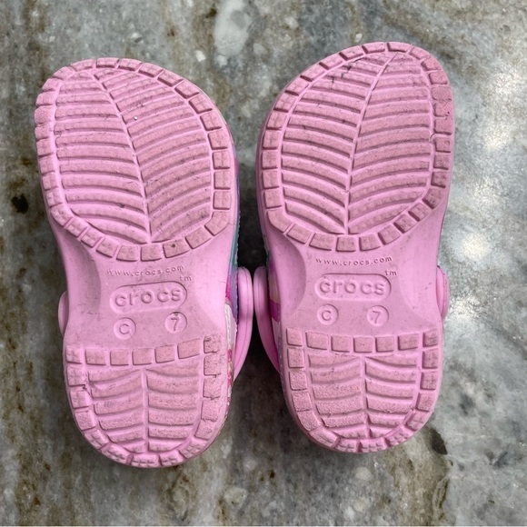 Crocs Baya Seasonal Floral Printed Clog - KIDS size C 7 - Picture 7 of 8